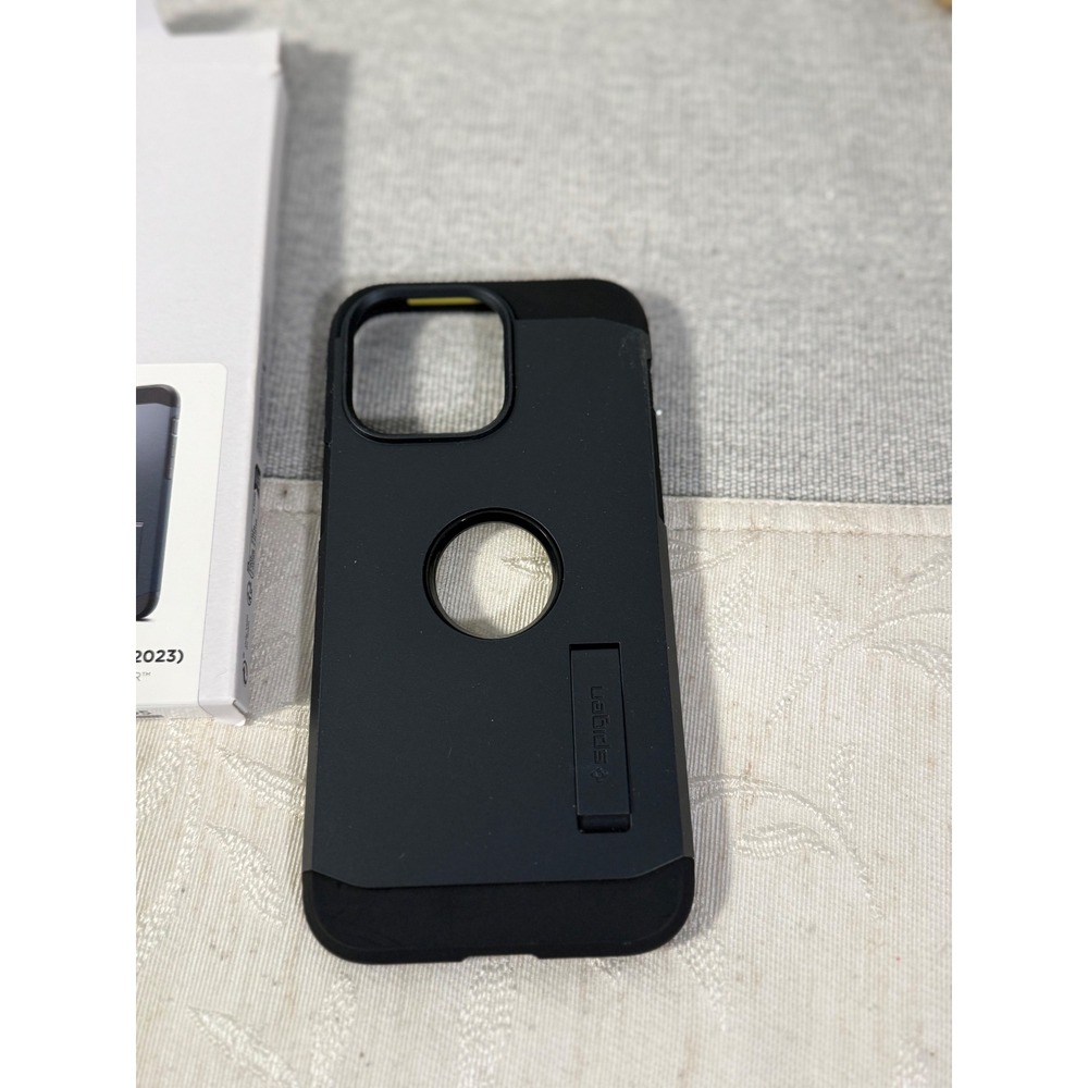 Spigen Tough Armor MagFit iPhone 15 Pro Max Case Metal Slate Kickstand ACS06595
